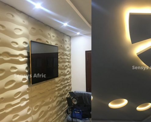 Cinique-Kiné-Dakar-Sénégal-Design-by-Sensys-495x400 Décoration Salon - Model Faux Plafond au Sénégal  Sensys Afric - Laissez libre court à votre imagination